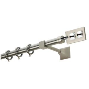 Κουρτινόξυλο Νίκελ ματ/Χρώμιο Φ25 PR4018 Zogometal