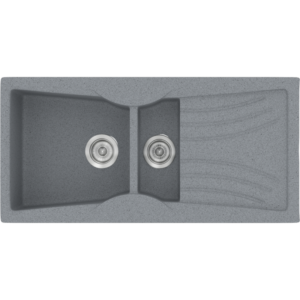 Νεροχύτης Classic 329 Metallic Silver Ένθετος 104x51εκ. Sanitec