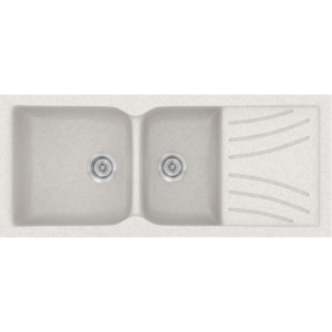 Νεροχύτης Classic 323 Metallic Ice Ένθετος 115x50εκ. Sanitec