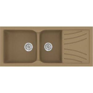 Νεροχύτης Classic 323 Metallic Coffee Ένθετος 115x50εκ. Sanitec
