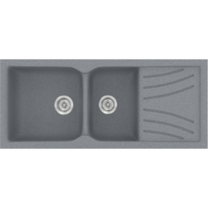 Νεροχύτης Classic 323 Metallic Silver Ένθετος 115x50εκ. Sanitec