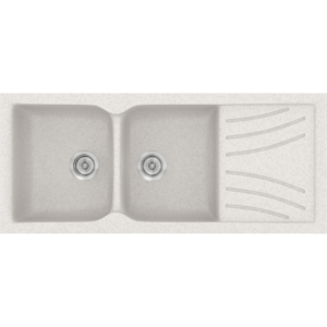 Νεροχύτης Classic 332 Metallic Ice Ένθετος 115x50εκ. Sanitec