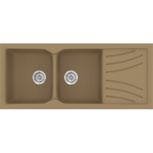 Νεροχύτης Classic 332 Metallic Coffee Ένθετος 115x50εκ. Sanitec