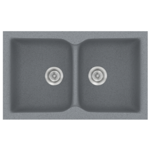 Νεροχύτης Classic 336 Metallic Silver Ένθετος 86x50εκ. Sanitec