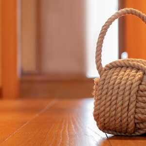Διακοσμητικό Στοπ Πόρτας Ναυτικός Κόμπος Υφασμάτινο Φυσικό Φ12,5x23,0εκ. Inofix