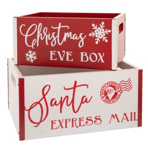 Ξύλινο Χριστουγεννιάτικο Καφάσι Σετ/2 24x18x11/28x22x13εκ. Iliadis